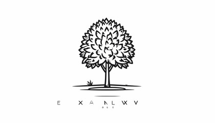 Detailed Tree Illustration with Branches and Roots. © abang