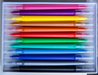 Fototapeta premium artistic marker pen set for illustration creation