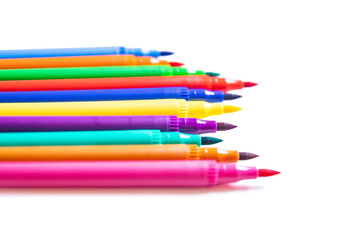 Fototapeta premium colorful markers for educational materials and notes