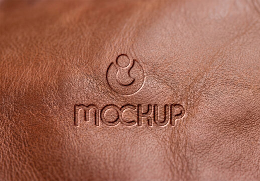 Leather Emboss Logo Mockup