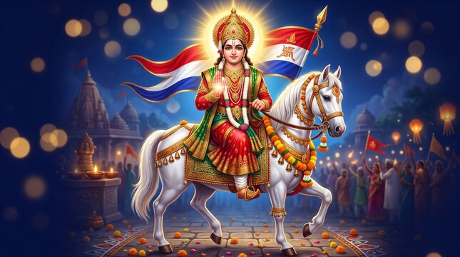 Ramdev jayanti background illustration