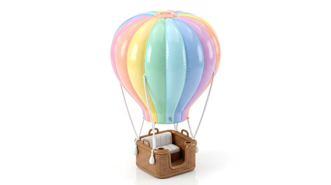 Pastel colored hot air balloon toy