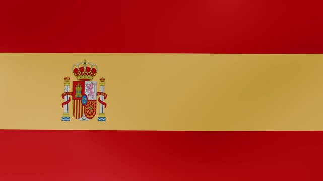 Spanish waving flag in 4K