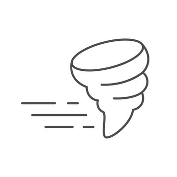 Hurricane or tornado line outline icon