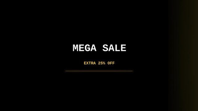 Black Friday dark luxury mega sale spotlight animated loop alpha