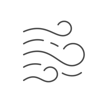 Air blowing line outline icon