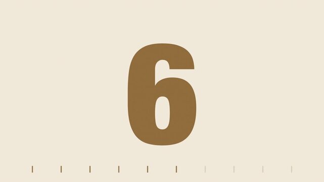Beige 10 second minimal countdown timer from 10 to 1, giant bold typography numbers