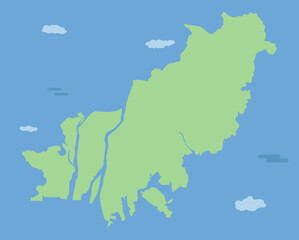 Obraz premium 부산지도