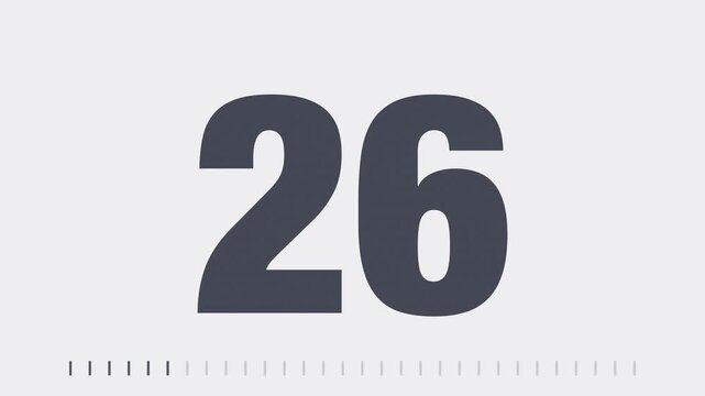 White 30 second minimal countdown timer from 30 to 1, giant bold typography numbers