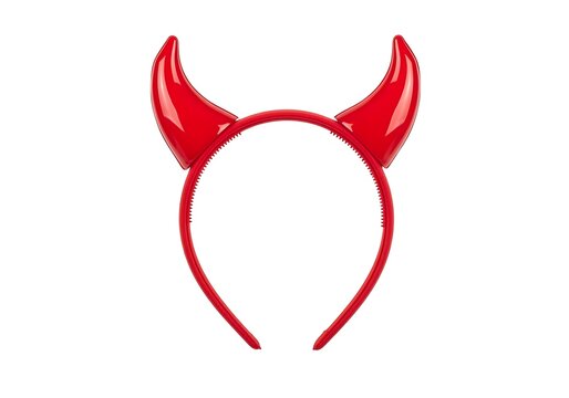Red devil horns headband for costume