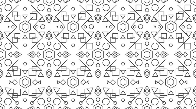 Modern Seamless Geometric Circle Pattern Abstract Minimal Decorative Vector Background Design