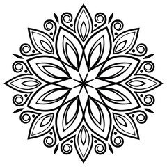Fototapeta premium Luxury Floral Mandala Ornament