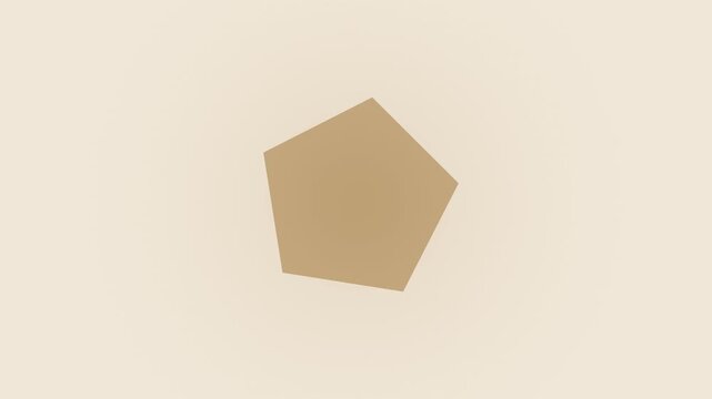 Beige minimal shape morphing between circle and polygons, seamless loop background