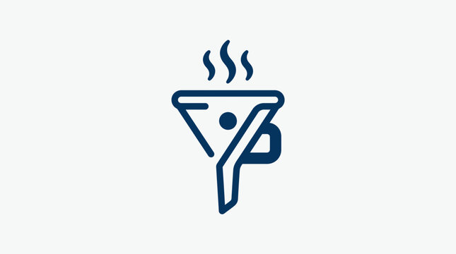 Blue funnel icon with rising steam wisps.
