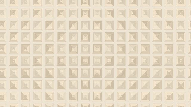 Beige japanese raimon thunder spiral pattern scrolling, oriental seamless loop background