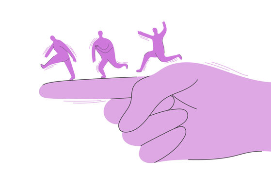 Giant Hand Pointing Direction Vector Art