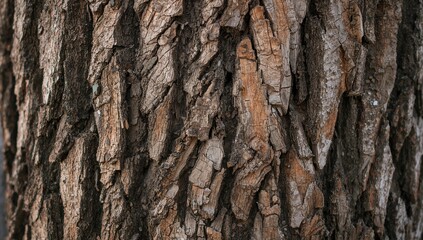 Naklejka premium Detailed Closeup of Tree Bark Texture in Natural Colors