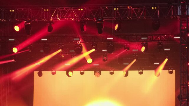 Professional concert lighting and stage rigging with LED screen