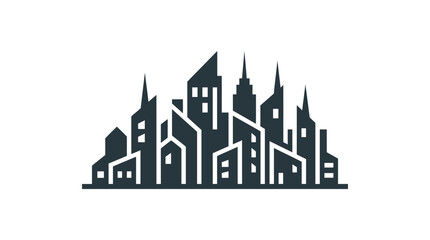 Fototapeta premium Modern City Skyline Silhouette Vector