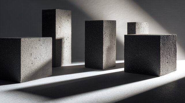 solid architectural blocks forming stable base, concept of financial security and stability