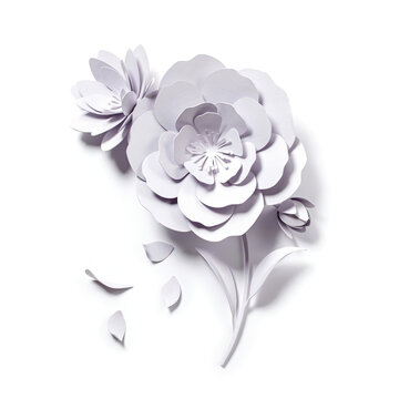Handcrafted paper peony flower bloom with floral art paper craft white background handmade paper floral design art project gift tag handmade delicate decoration botanical sculpture