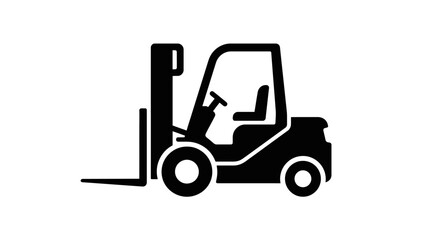Naklejka premium Forklift Silhouette Icon