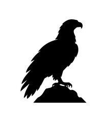 Fototapeta premium Perched Eagle Silhouette