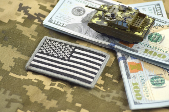 Military equipment on the hundred dollar bill. The history of war financing and military support