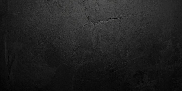 Textured Black Grunge Background - Dark Surface, Subtle Cracks, High Detail