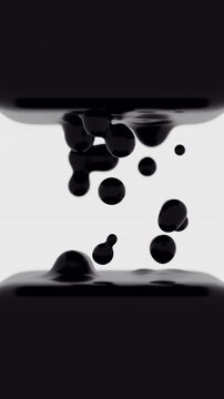 looped 3d animation. vibration of spheres