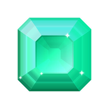 Emerald gemstone icon illustration