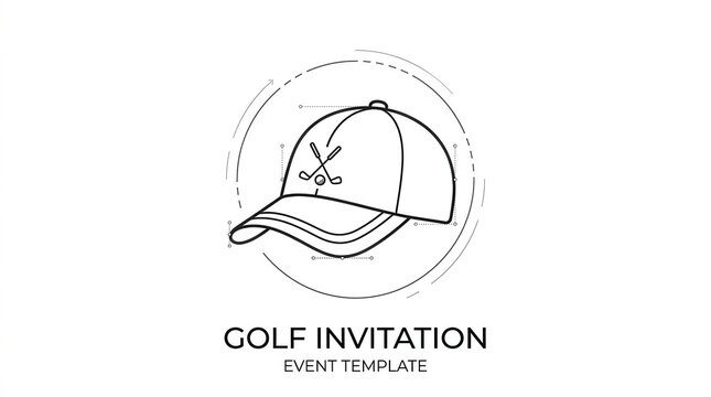 golf invitation card, golf club logo
