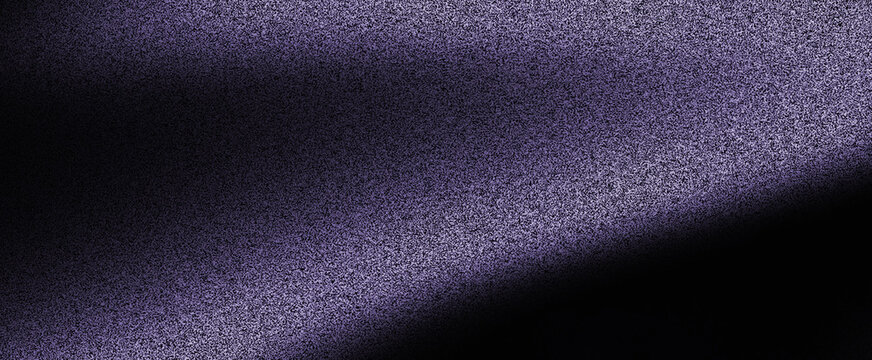 Abstract purple grainy shape background, vibrant curve shape glowing gradient black noise background, web page header for backdrop poster design