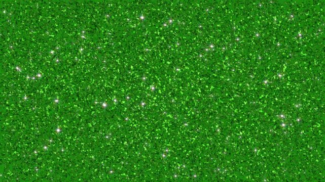 Luxury Green Glitter Sparkle Background with Shimmering Twinkling Particles, Elegant Emerald Glitter Texture Loop Animation for Celebration, Holiday, Premium Motion Graphics Video Overlay 