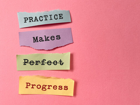 Practice Makes Progress Growth Mindset and Continuous Improvement Concept