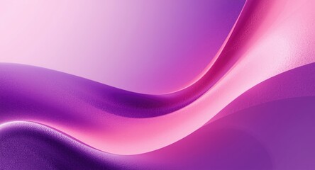 Fototapeta premium Abstract Purple Waves Flowing in Soft Gradient Light