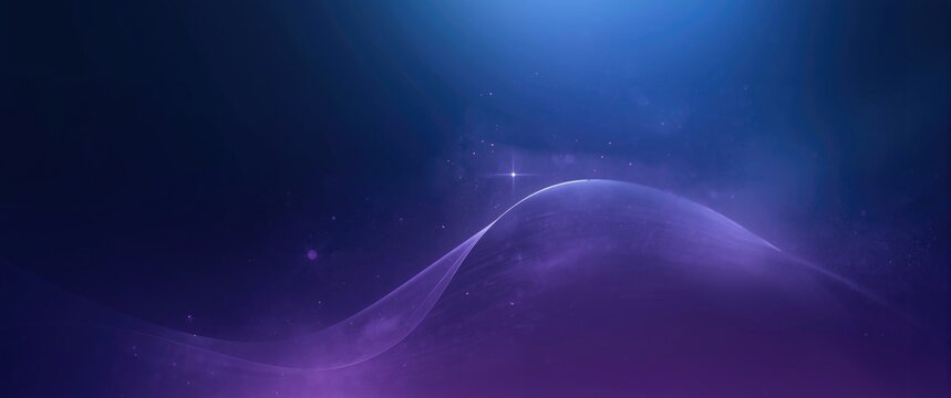 Abstract Cosmic Background with Purple Waves - Ethereal Space, Soft Gradient, Digital Art