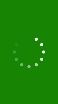 Modern Circular Loading Spinner Animation on green Background 4K Seamless Motion Graphic Loop
