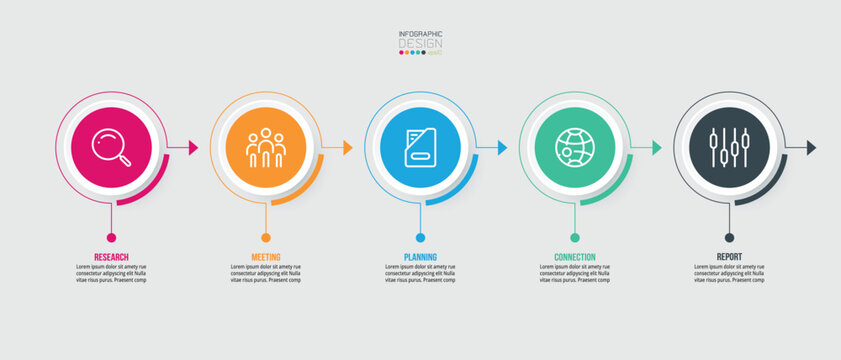 Timeline chart business infographic template.