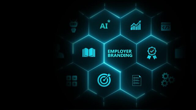 Employer branding concept. Strong employer brand, attractive employer, competitive job market and build a loyal and engaged workforce. Promoting brand, attracting top talent and retain employees.