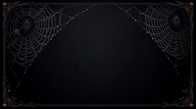 spider web with dew drops