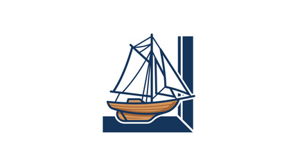 Sailboat Letter L Logo Design © nurulaan
