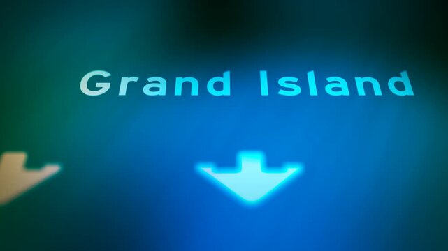  Crime Filler Shot - Cinematic Nebraska Highway Sign - Grand Island