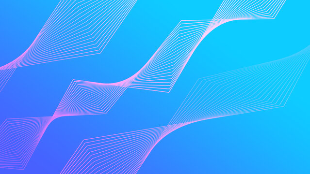Abstract neon purple wave lines vector background