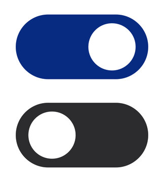 Toogle switch blue and grey for button enabling and disabling