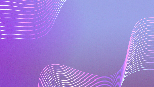 Abstract Purple Wavy Line Art Digital Gradient Background