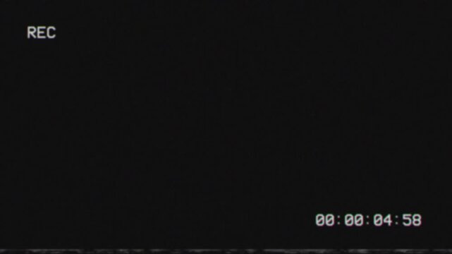 Recording screen overlay with timecode and red rec indicator