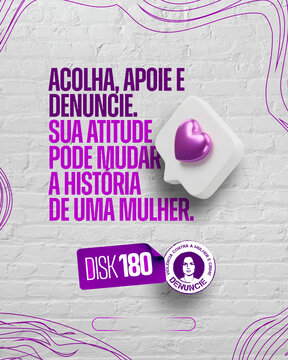 Template Agosto Lil&aacute;s Luta Pelo Fim Da Viol&ecirc;ncia Feminina Social Media