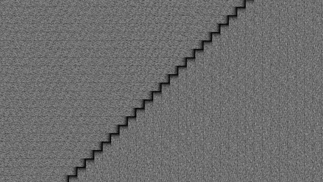 Abstract gray textured background, featuring a diagonal, staircase pattern with, repeating geometric steps, and a subtle, grainy surface finish