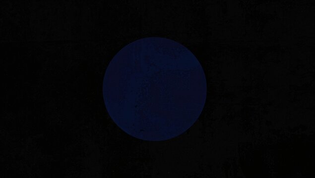 Dark Blue Circular Shape on Black Background